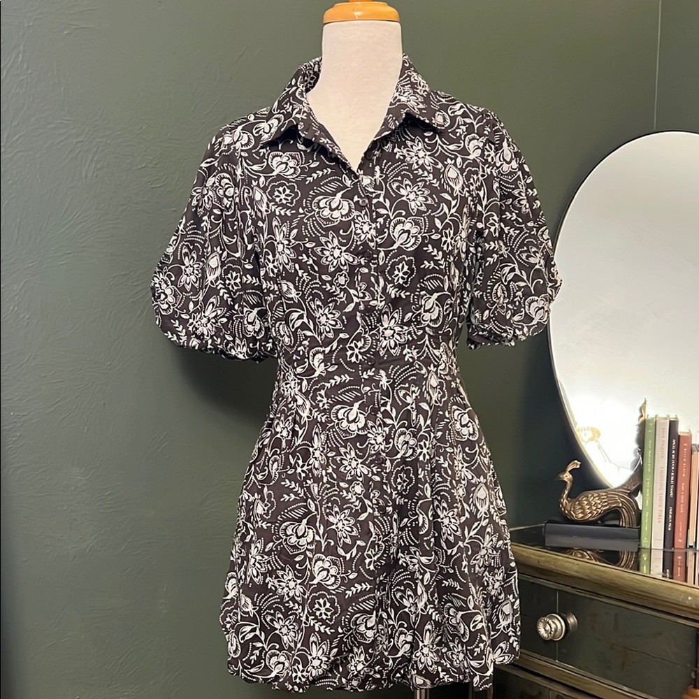 Olivaceous bubble dress
